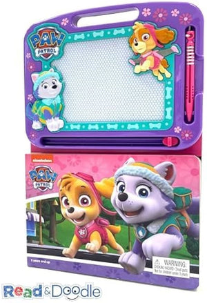 Paw Patrol Read & Doodle - Learning resources for kids, a magnetic drawing pad, an easy-to-use pen,