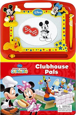 Disney Mickey Mouse Clubhouse Pals Read & Doodle - Learning resources for kids, a magnetic drawing pad, an easy-to-use pen