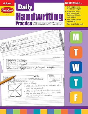 Daily Handwriting Practice Book: Traditional Cursive Evan-Moor | S&S Bookstore