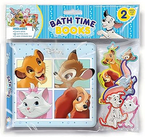 Disney Lion King and Friends Bath Time Books - Activity Books for kids, Bath book, 6 Padded suction cups, 1 Mesh bag