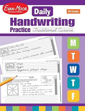 Daily Handwriting Practice Traditional Cursive, Kindergarten-Grade 6