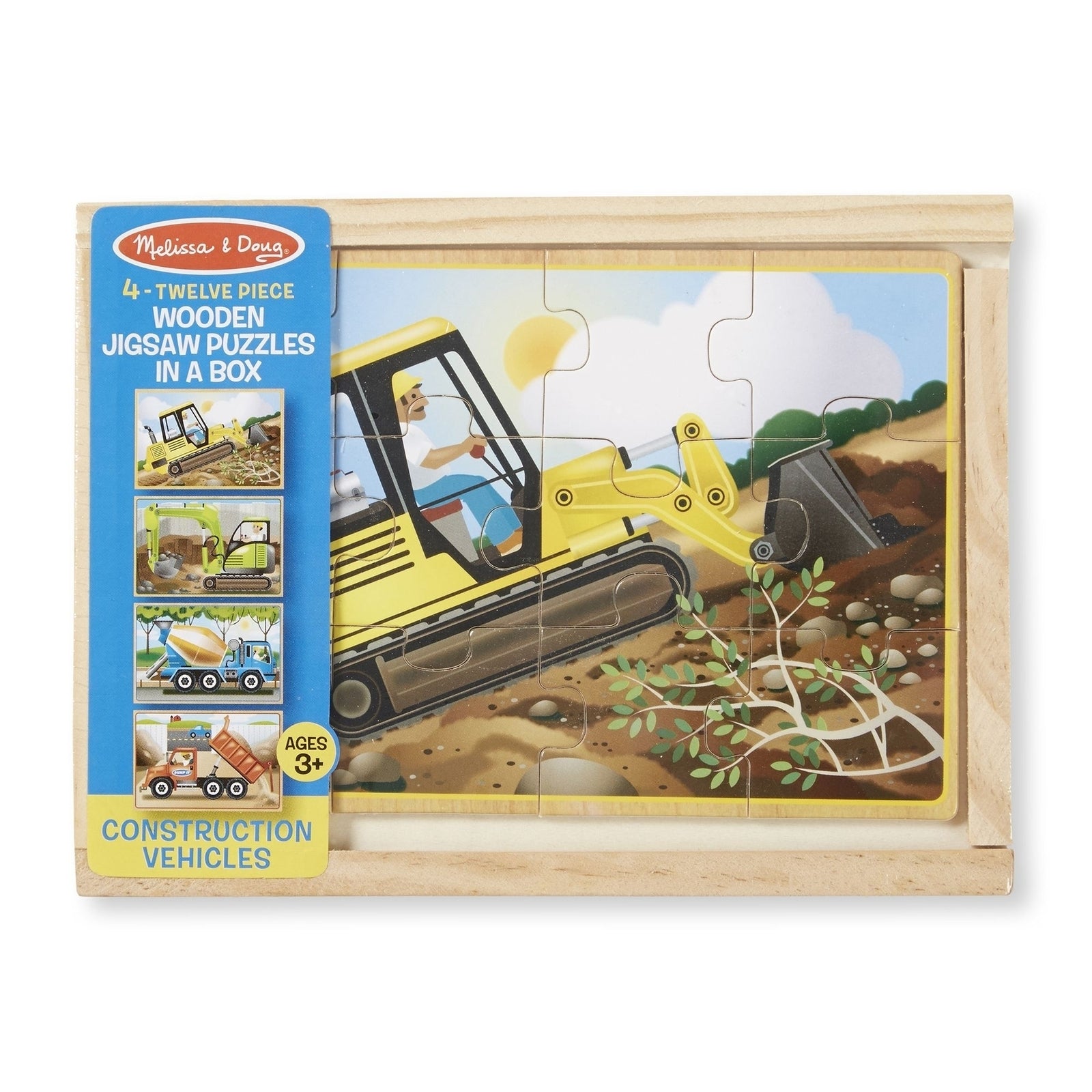 Melissa & Doug ألغاز البناء الخشبية