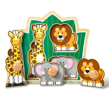 Melissa & Doug Jungle Friends Jumbo Knob Puzzle (3 Pieces)