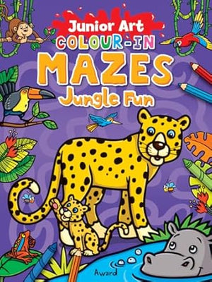 Junior Art Colour-in-Mazes - Jungle Fun