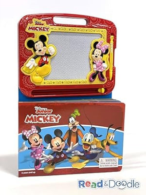Disney Junior Mickey Read & Doodle - Learning resources for kids, a magnetic drawing pad, an easy-to-use pen