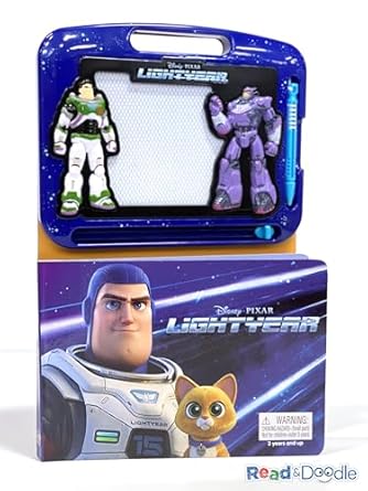 Disney / Pixar Lightyear Read & Doodle - Learning resources for kids, a magnetic drawing pad, an easy-to-use pen,