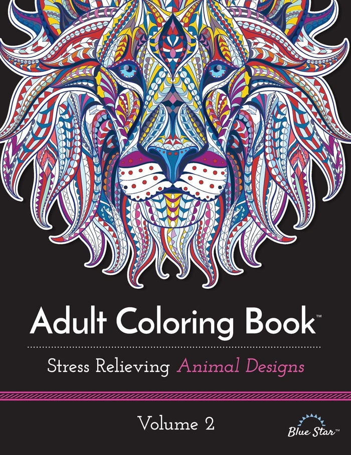 Adult Coloring Stress Relieving Animal Designs