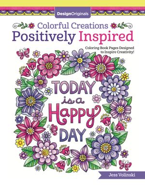 Adults Coloring Book - Positively Inspired Jess Volinski | S&S Bookstore
