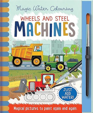 Wheels and Steel - Machines (Magic Water Colouring) Jenny Copper | S&S Bookstore