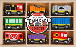 Melissa & Doug Wooden Train Cars
