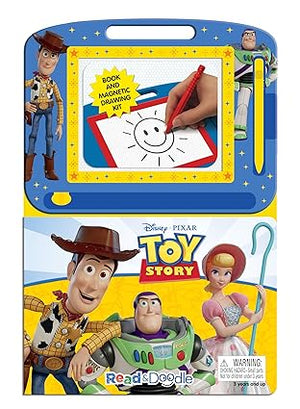 Disney / Pixar Toy Story 4 Read & Doodle - Learning resources for kids, a magnetic drawing pad, an easy-to-use pen