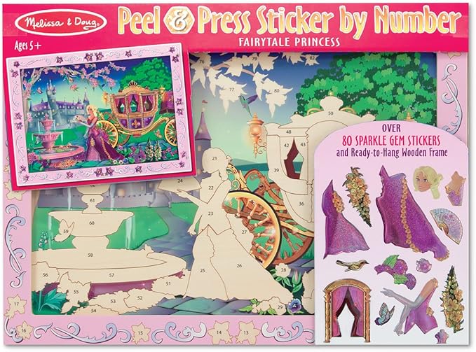 Peel and Press Sticker by Number - Fairytale Princess