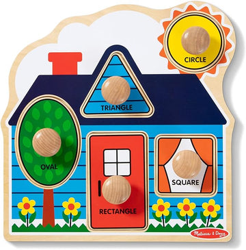 Jumbo Knob Wooden Puzzle Shapes