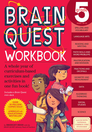 Brain Quest Grade 5 Workbook Bridget Heos | S&S Bookstore