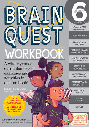Brain Quest Grade 6 Workbook Persephone Walker | S&S Bookstore