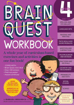 Brain Quest Grade 4 Workbook Barbara Gregorich  | S&S Bookstore
