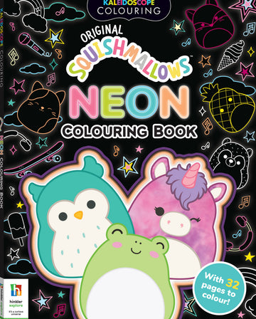 Kaleidoscope Squishmallows Neon Colouring Book