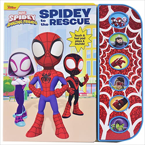 Marvel Spider-man - Spidey and his Amazing Friends - Spidey to the Rescue - Touch & Feel Textured Sound Pad for Tactile Play