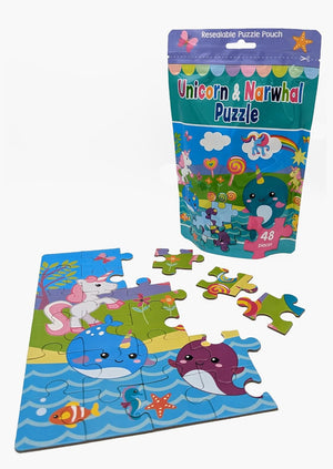 Puzzle Bag Unicorn & Narwhal