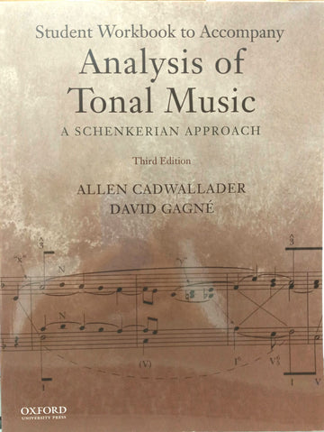 Student Workbook for Analysis of Tonal Music: A Schenkerian Approach