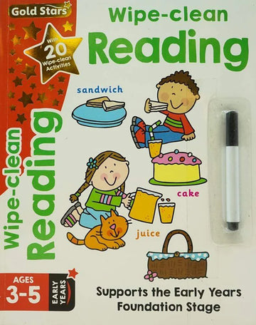 Gold Stars Wipe-Clean Reading