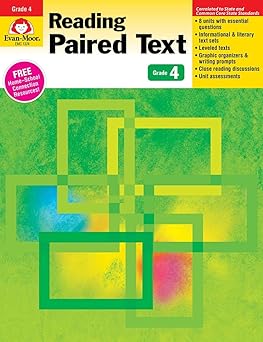 Evan-Moor Reading Paired Text: Common Core Mastery Book, Grade 4