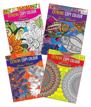 Extreme Copy Colour for Adults – 4 Books Pack