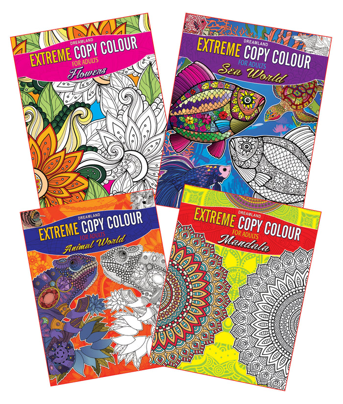 Extreme Copy Colour for Adults – 4 Books Pack