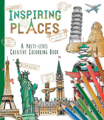 Multi level Inspiring Places Colouring Book