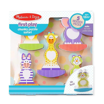 Melissa & Doug First Play Safari Wooden Chunky Puzzle